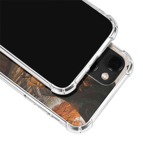 Halloween Pumpkin Witch with Fox by Ivy Dolamore iPhone 14 Clear Case